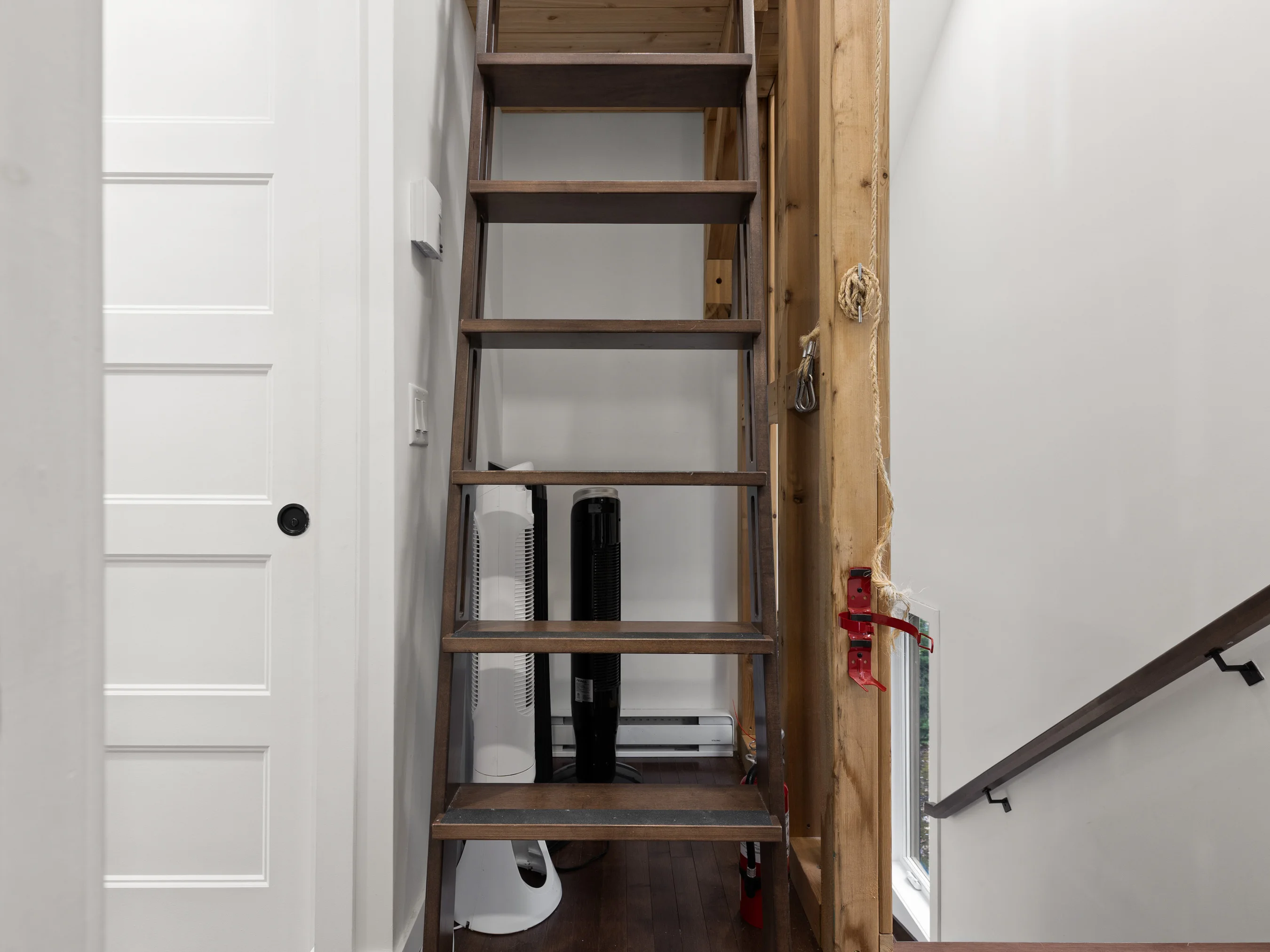 Mezzanine access ladder at Le Céleste chalet